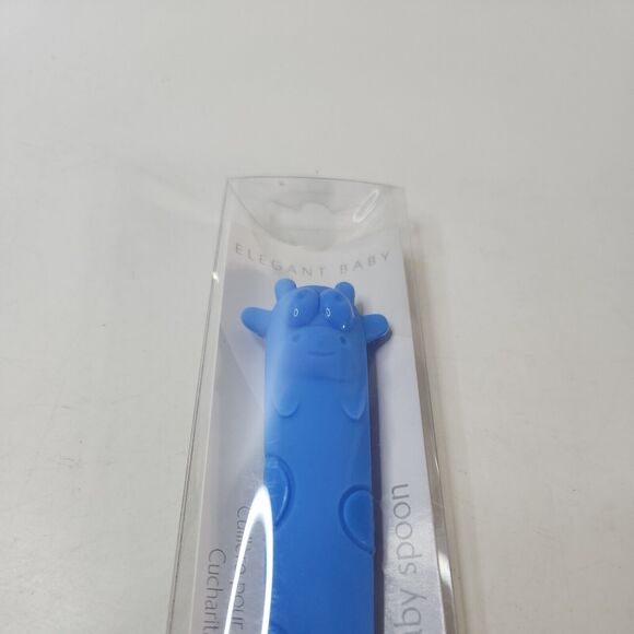 Elegant Baby Silicone Giraffe Spoon Tableware Safe Food Training Flatware Soft - Picture 4 of 7